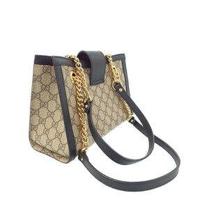 Gucci bag GG Supreme shoulder Chain Black Padlock